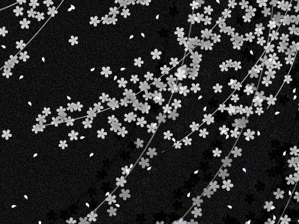 Мелкие цветочки на черном фоне