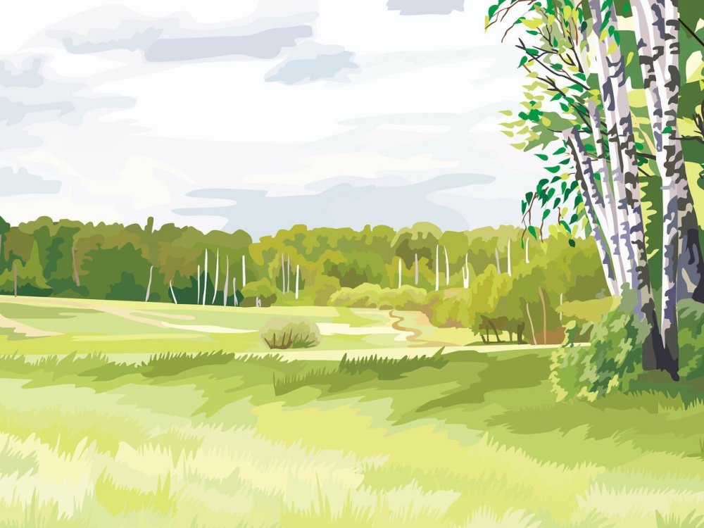 Российские просторы березы Есенин