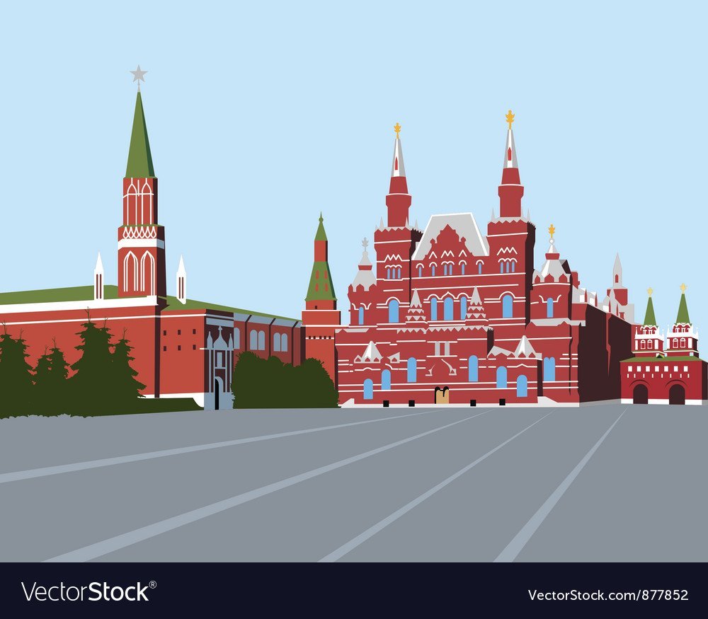 Красная площадь мультяшная