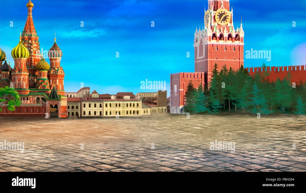 Красная площадь мультяшная