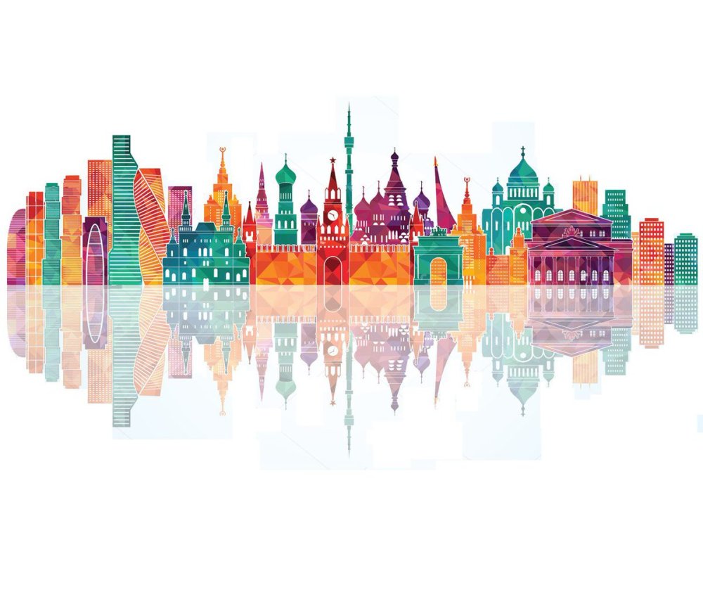Стилизованное изображение Москвы