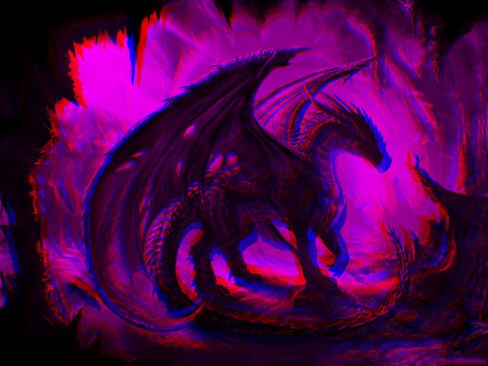 Фиолетовый китайский дракон