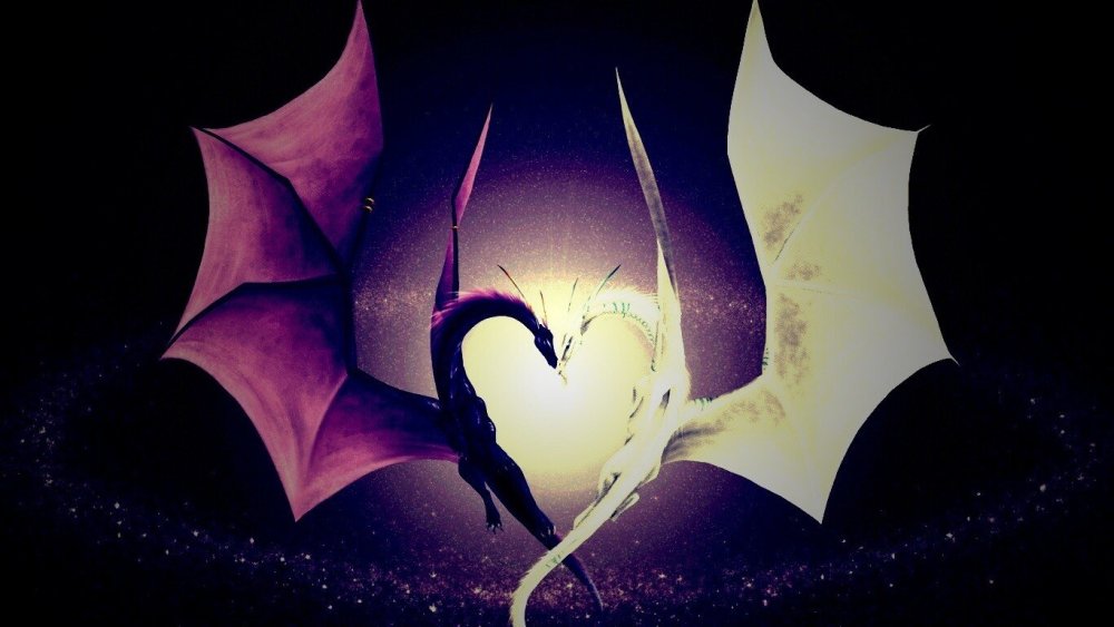 Фиолетовый дракон на рабочий стол