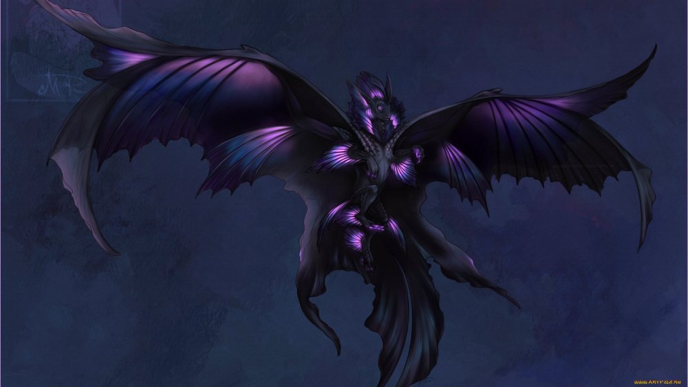 Дракон в горах арт