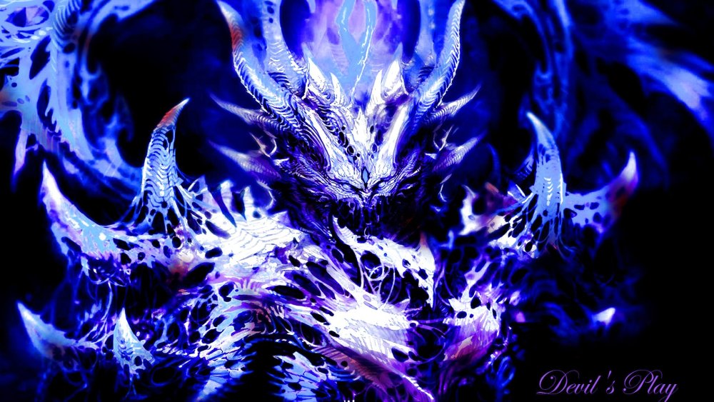 Дракон на черном фоне