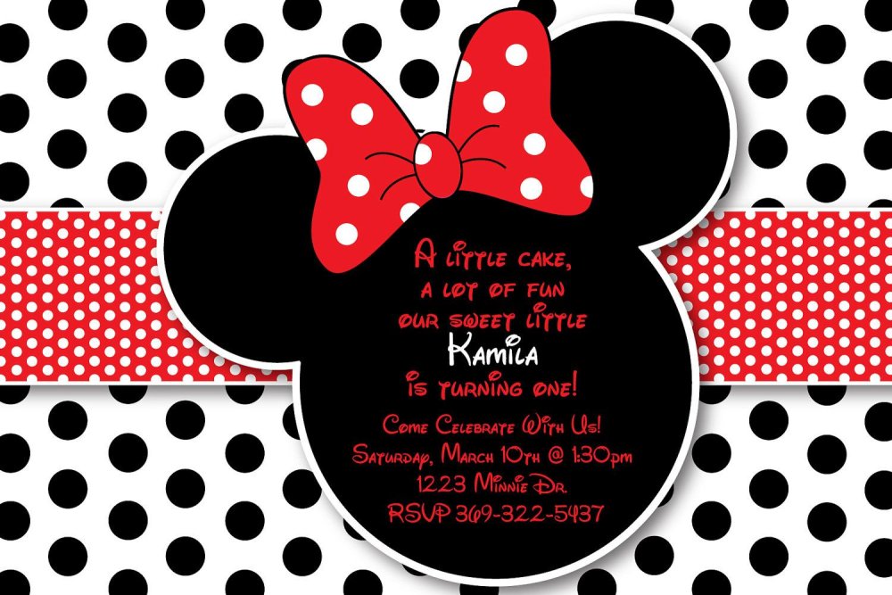 Минни Маус горошек