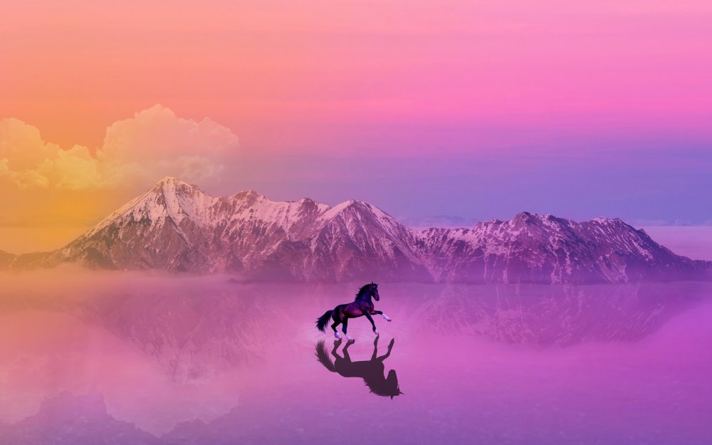 Розовые горы пейзаж