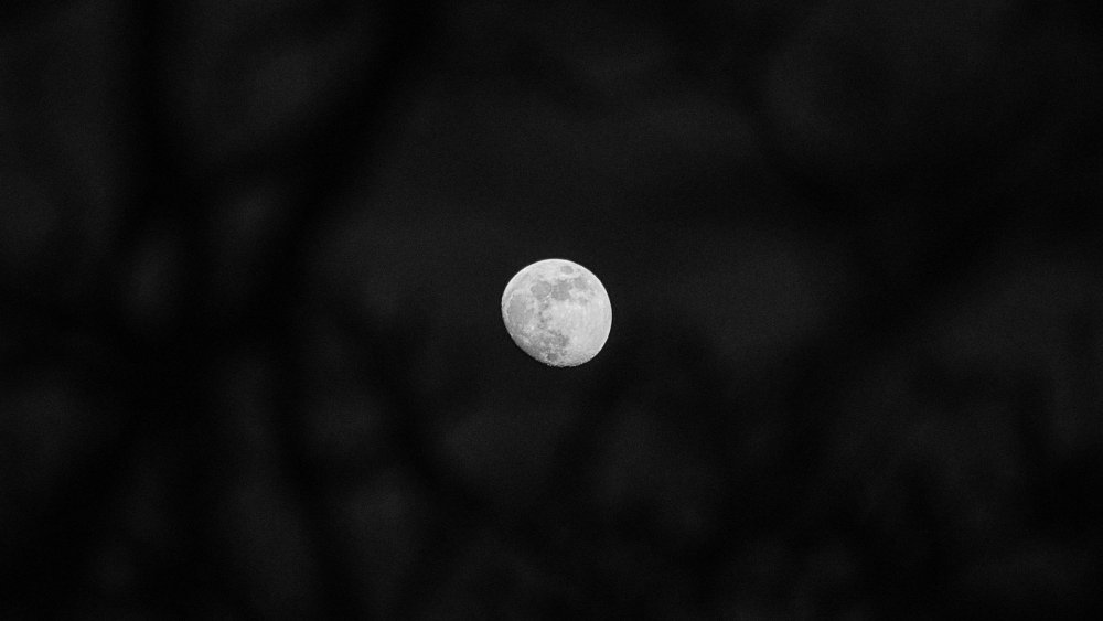 Луна на черном фоне