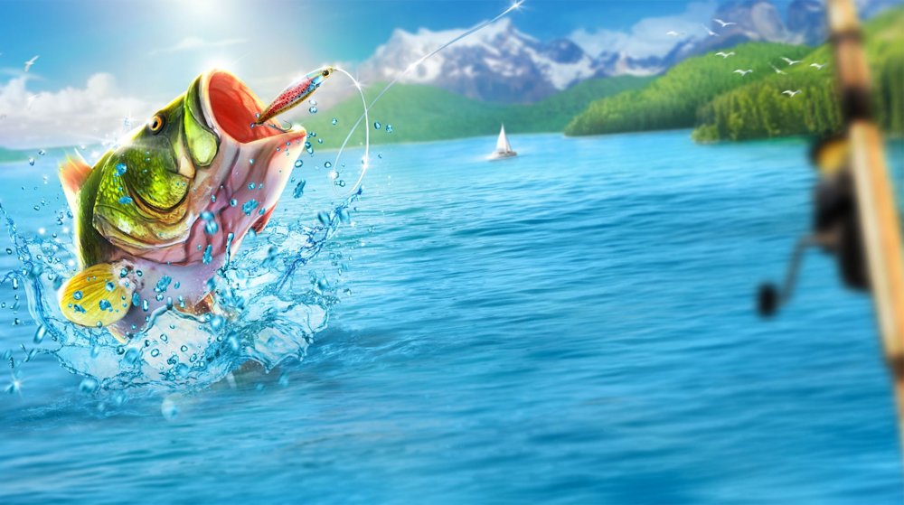 Фон рыбалка