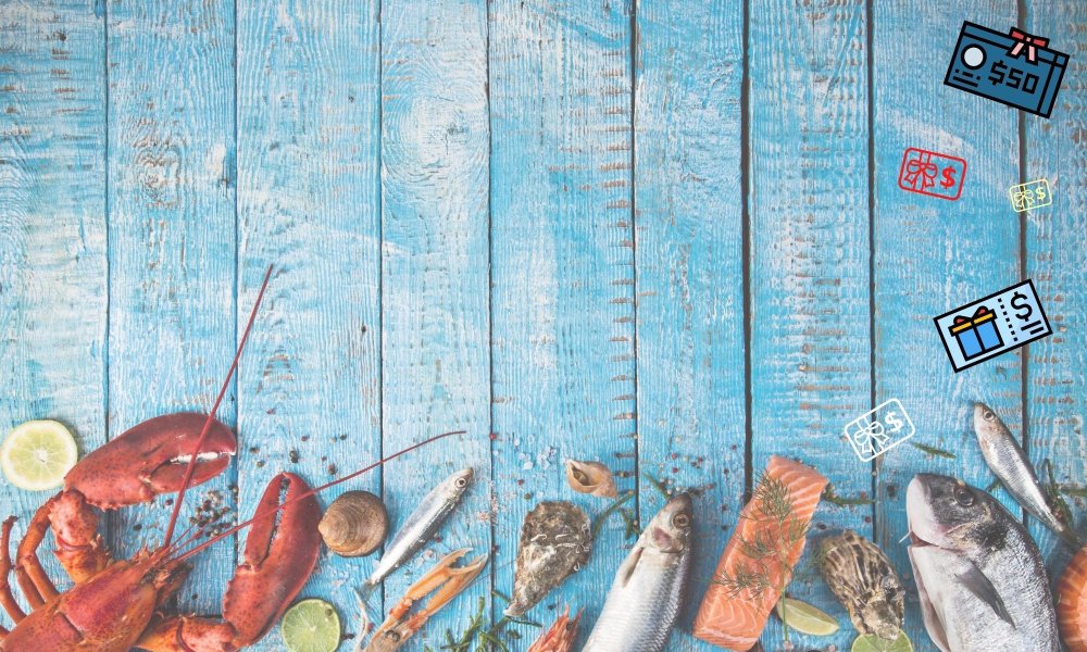 Морепродукты фон