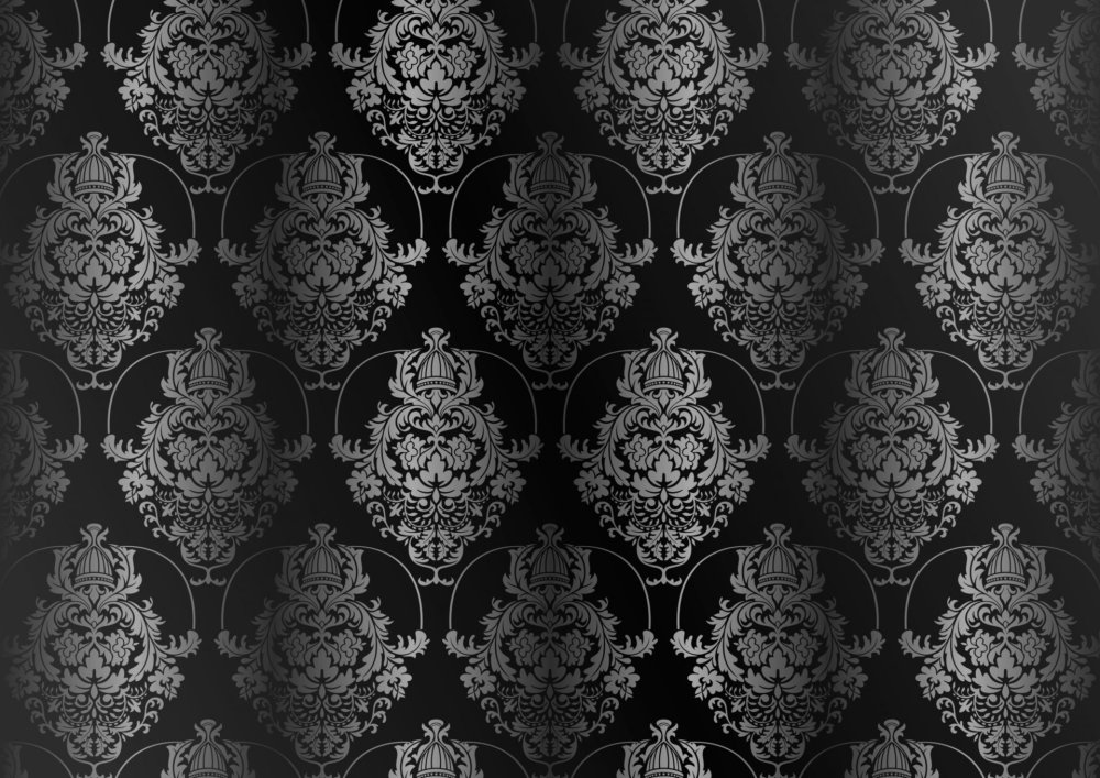 Черный фон с узорами