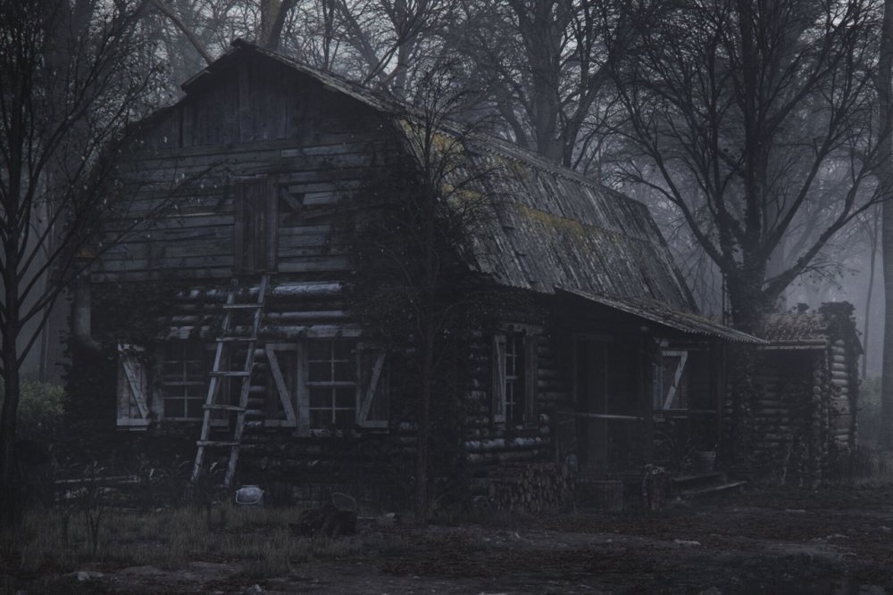Мрачный дом в лесу