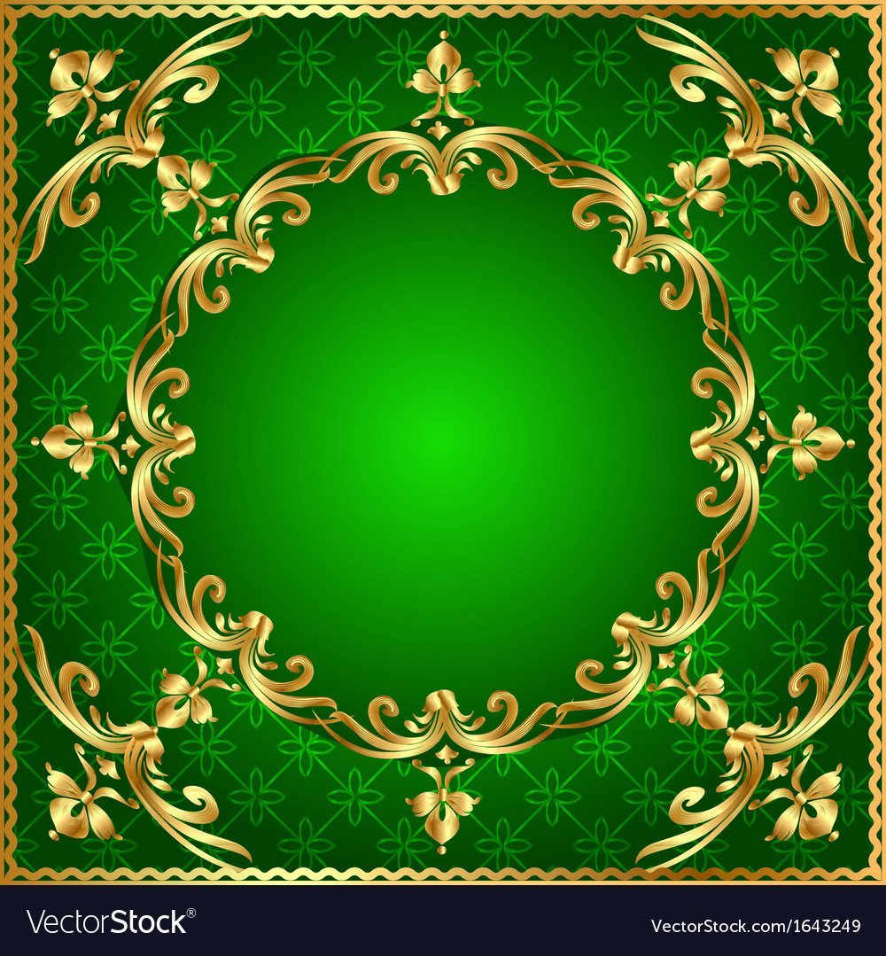 Изумрудно Золотая рамка