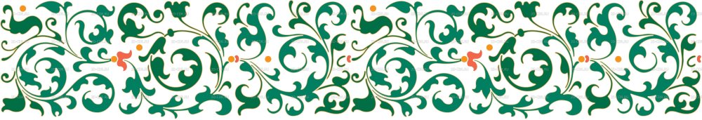 Растительный татарский орнамент в полосе