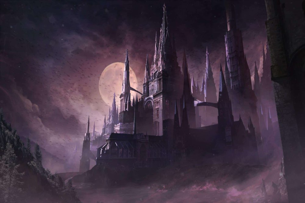 Замок Дракулы арт Готика