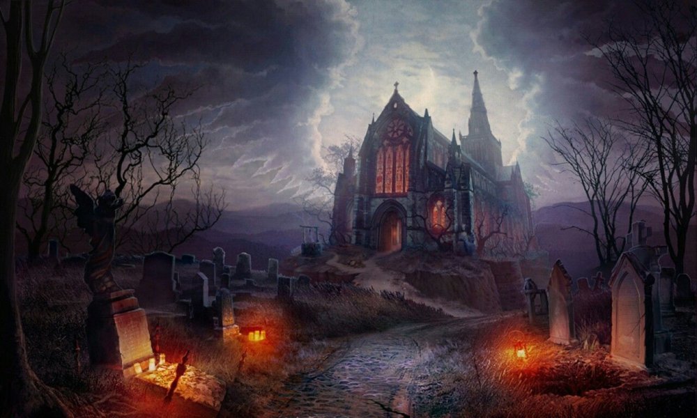 Фэнтези Готика кладбище
