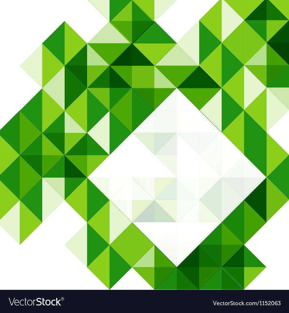 Геометрический орнамент в зеленых тонах