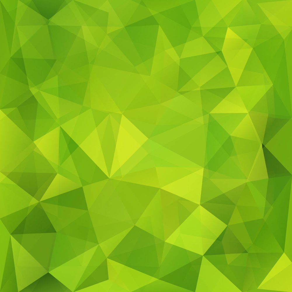 Зеленый фон абстракция треугольники