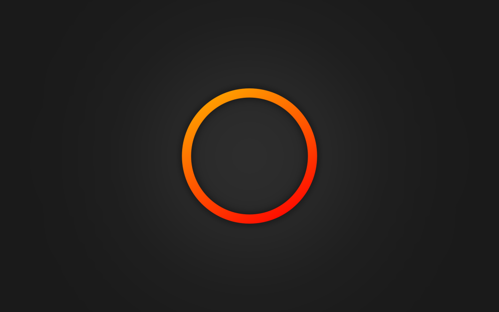Оранжевый круг на тёмном фоне
