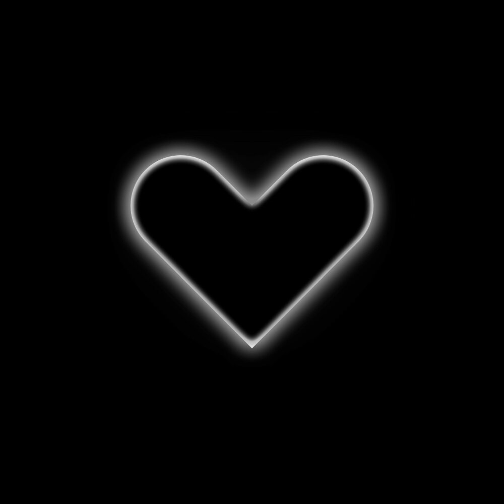 Сердечко на черном фоне