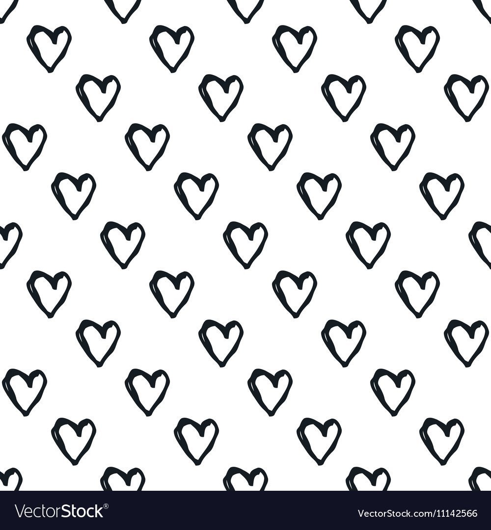 Сердечко черно белое