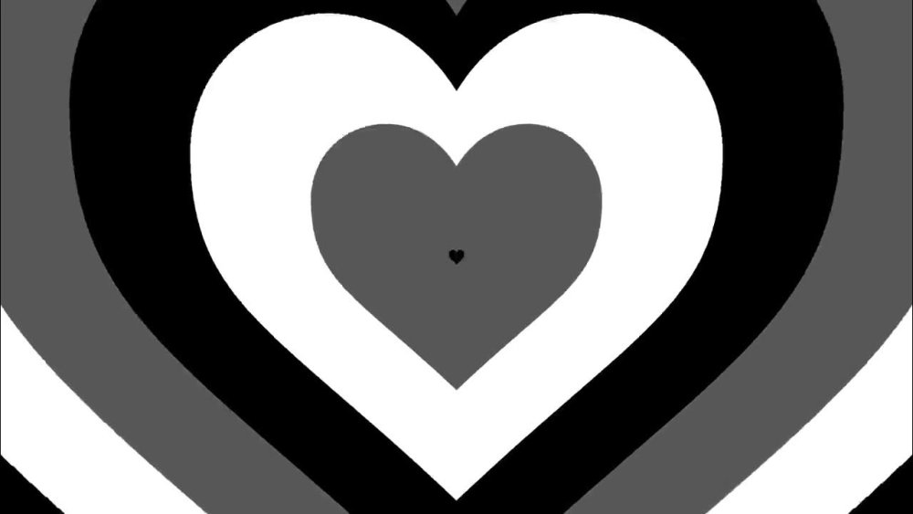 Черно белые сердечки на заднем фоне