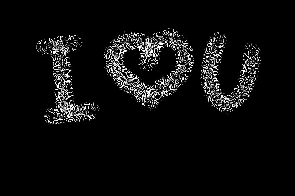 Сердце на черном фоне