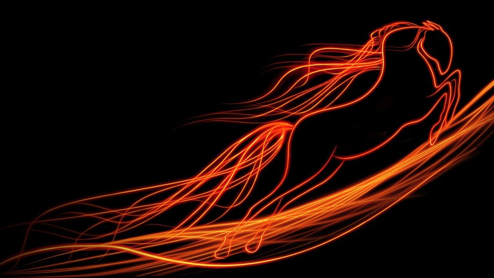 Оранжево черный фон