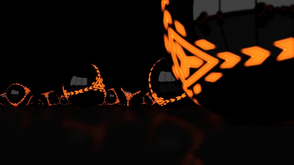 Оранжево черные обои