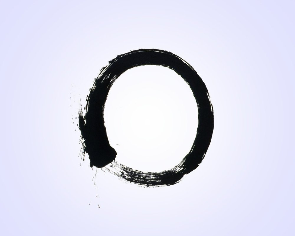 Белый круг на черном фоне
