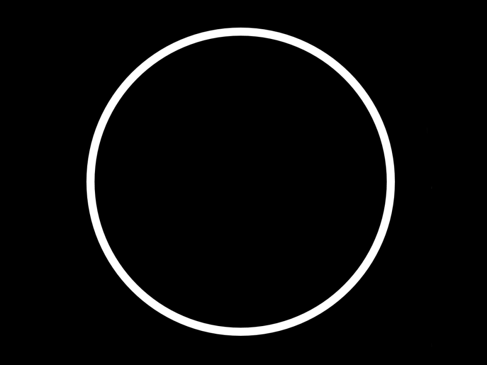 Круг на черном фоне