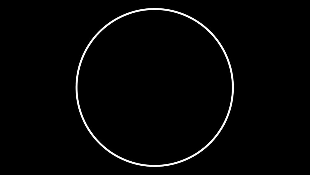 Белый круг на черном фоне