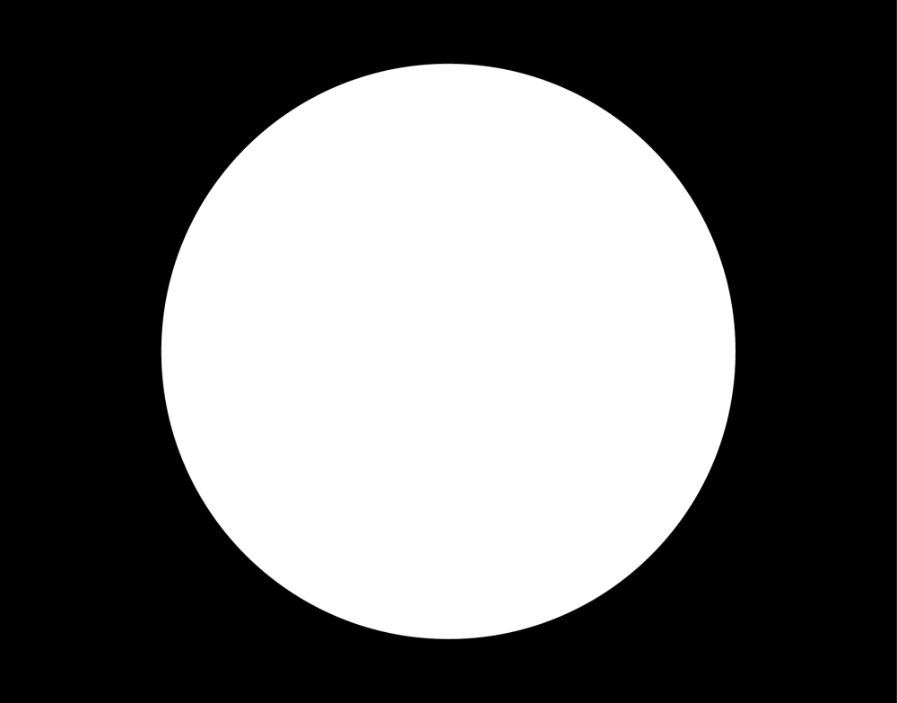 Белый круг на черном фоне