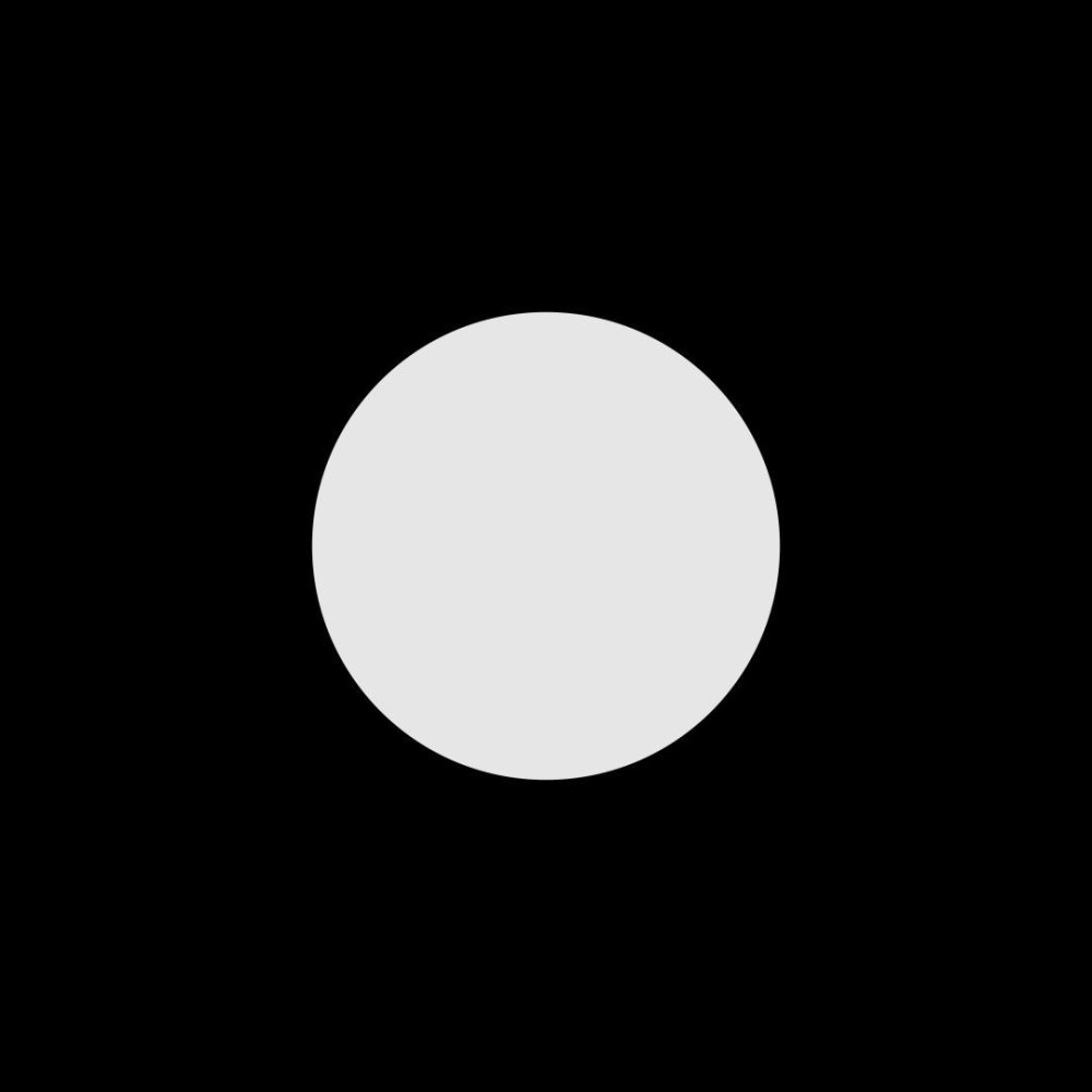 Белый кружок на черном фоне