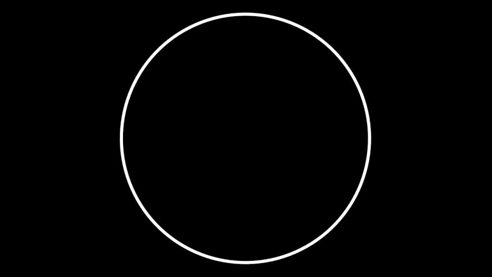 Белый круг на черном фоне