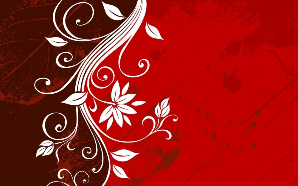 Красный фон с узорами