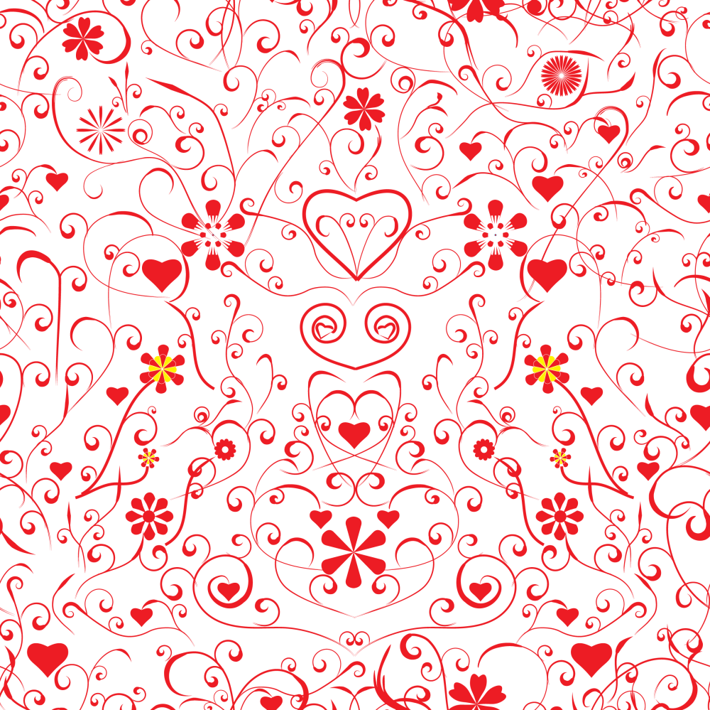 Красный фон с узорами