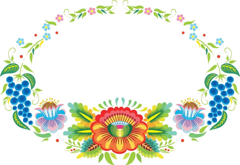 Украинский орнамент на прозрачном фоне