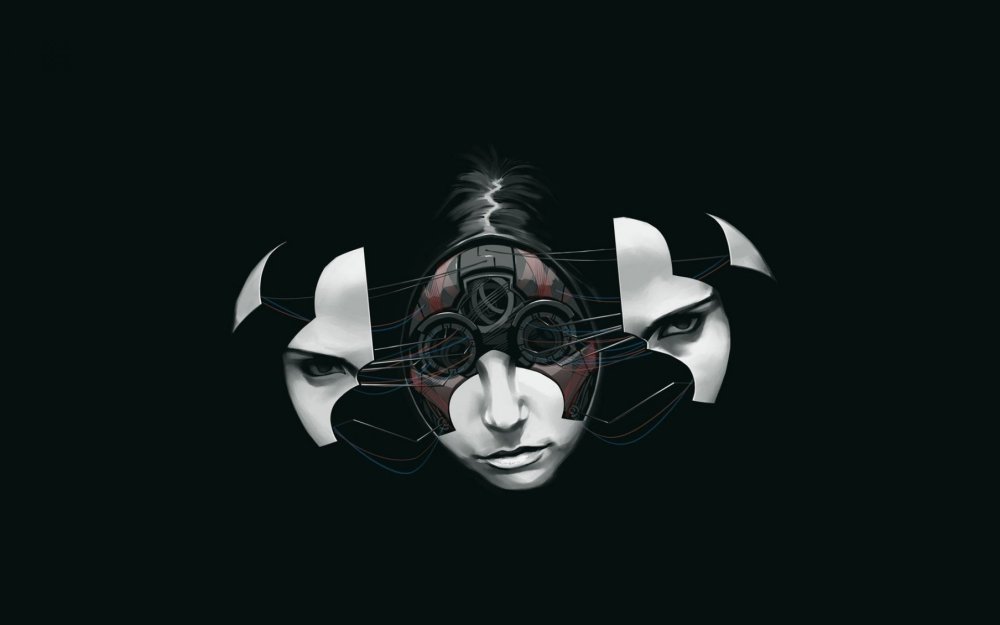 Маска на черном фоне