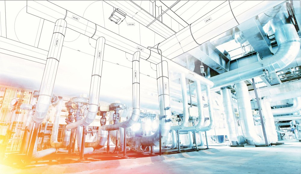 Объект промышленности в стиле Neon