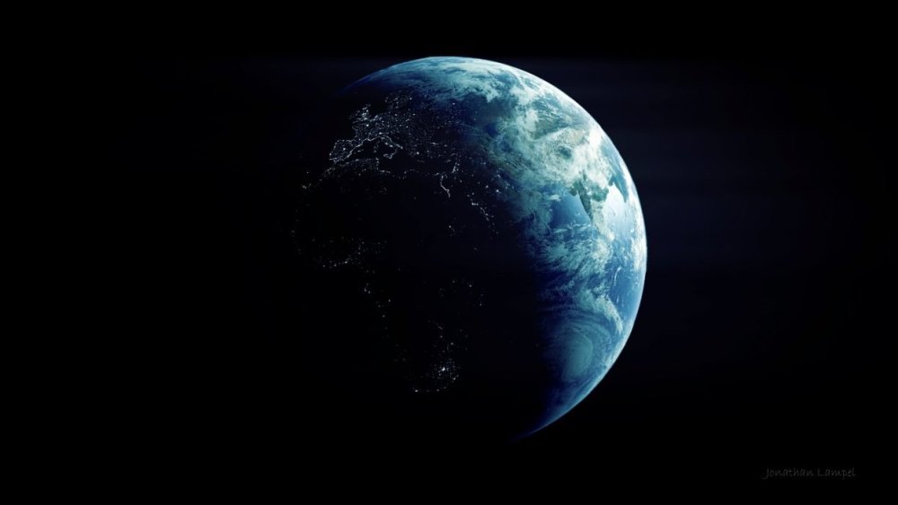 Планета земля в космосе
