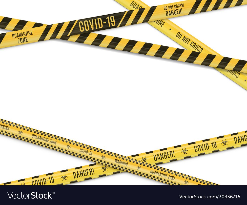 Оградительная лента на белом фоне