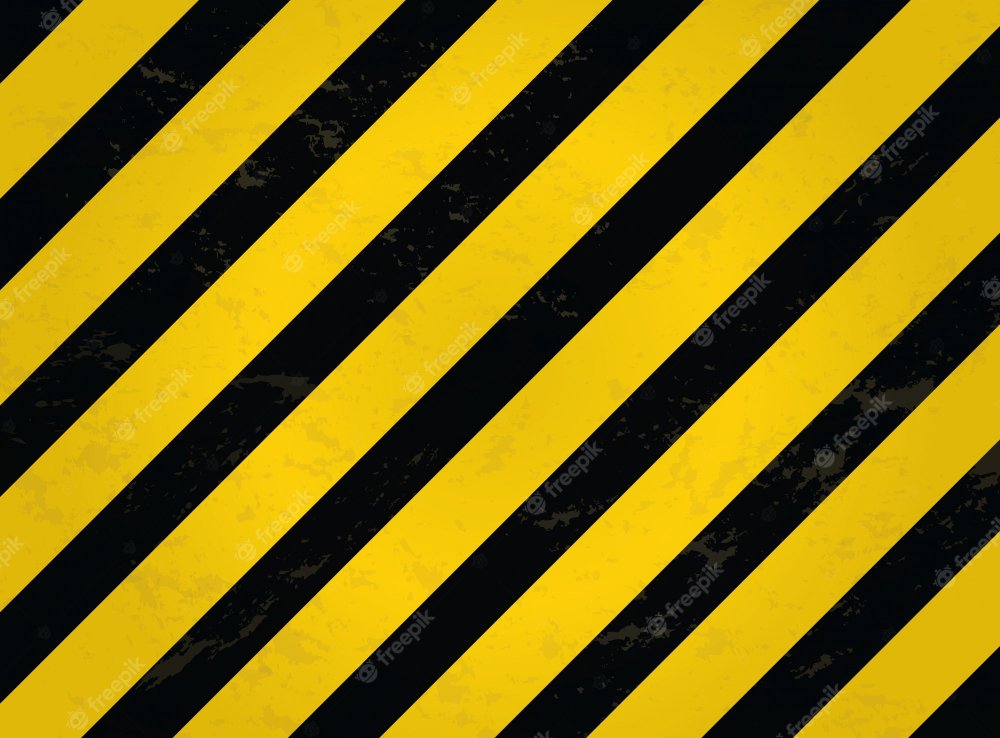 Пластина черная с желтыми полосками