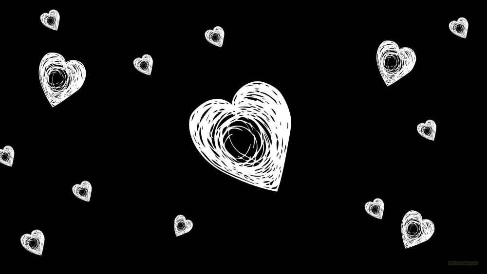 Сердечки на черном фоне картинки