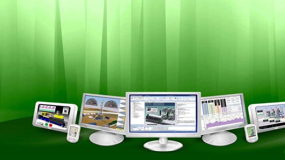 Фон для слайда с компьютером