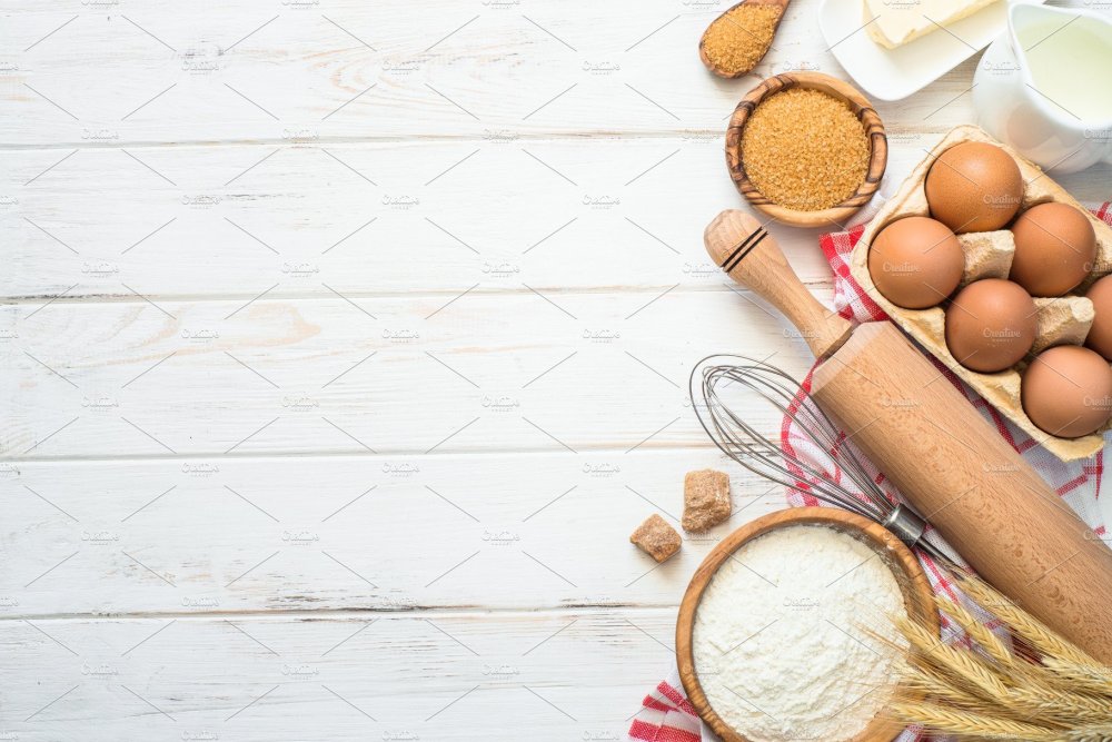 Выпечка фон вид сверху