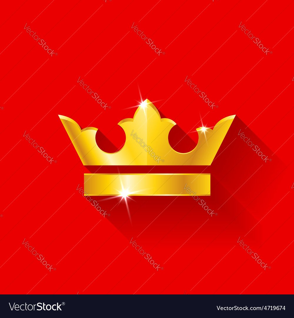 Королевские короны на Красном фоне