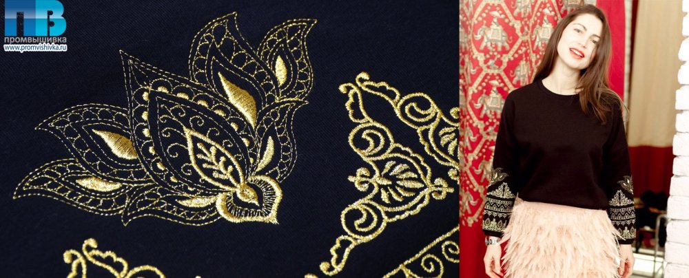 Платье с вышивкой