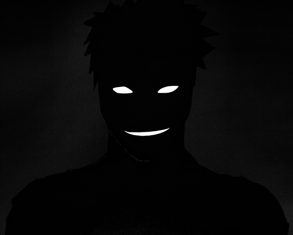 Острые зубы на чёрном фоне