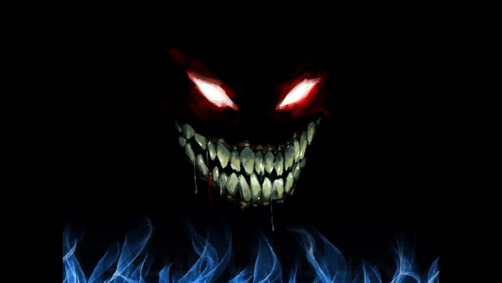 Улыбка на черном фоне